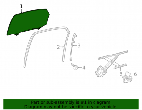 Стекло двери задней правой Lexus RX350L RX450hL 18-22 long