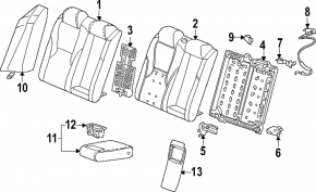 Подушка безпеки airbag сидіння ззаду права Honda Accord 23-26 шкіра чорна