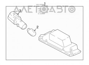 Подсветка номера заднего бампера левая Kia K5 21-26