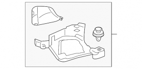 Накладка передней стойки левая нижняя Mazda 3 14-18 BM черная