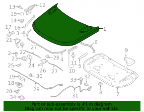 Капот голый Land Rover Range Rover Sport 14-22