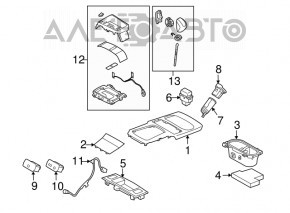 Накладка шифтера КПП Subaru Outback 10-12