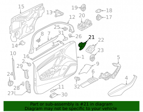 Кнопка блокировки двери передняя правая Audi A3 8V 15-16