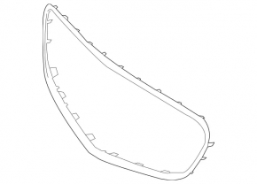 Молдинг решітки радиатора grill Mercedes E-class W212 14-16