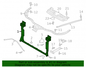 ТБ панель радіатора Audi A8 19-25 3.0, 4.0