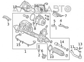 Кермовий наконечник лівий Honda Civic X FC 16-21