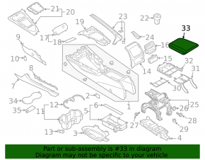 Подлокотник центральной консоли Audi A4 B9 20-25 кожа серая с кронштейном