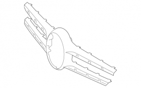 Накладка решетки радиатора grill Mercedes C-class W205 300/350e 15-18 под камеру