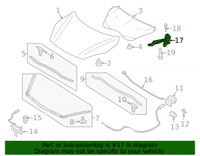 Петля капота левая Mazda3 MPS 09-13