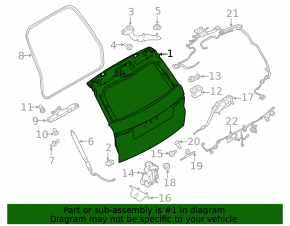 Дверь багажника голая Land Rover Range Rover Sport 13-22