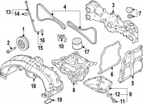 Передняя крышка двигателя Subaru XV Crosstrek 18-23 2.0
