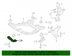 Лопух переднего подрамника передний правый Toyota Highlander 08-13