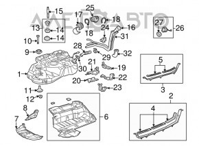 Топливный бак Lexus RX450 10-15 метал, примят