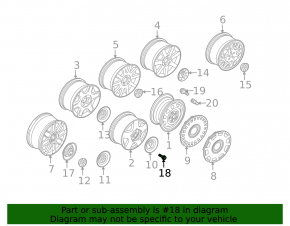 Болт колесный d17 M14x1.5 VW Passat 20-22