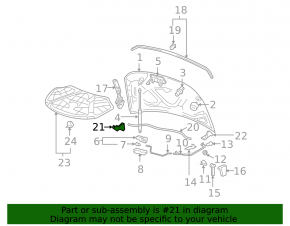 Ущільнювач капота VW CC 09-17 куточок