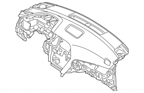 Торпедо передняя панель без AIRBAG Hyundai Sonata 16-17 hybrid