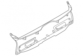 Обшивка задніх верхніх дверей нижня BMW X5 F15 14-18 чорна