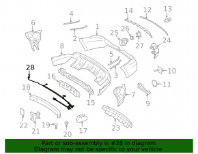 Проводка заднього бампера Mercedes W164 ML 08-11 під парктроніки