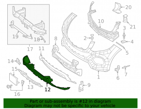Губа переднего бампера Mercedes W166 GLE 16-19