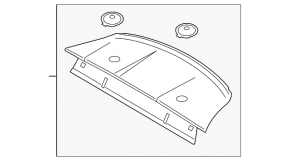 Полка задняя Ford Mustang mk6 15-23 черная