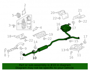 Выпускная трасса средняя часть с бочкой Honda Accord 18-22 1.5T Sport