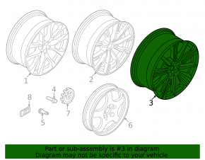 Диск колесный R20x9J BMW X5 G05 19-23 стиль 748 под ремонт