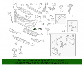 Заглушка омивача фари права Audi Q7 10-15