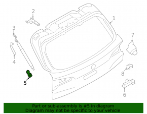 Отбойник двери багажника правый BMW X7 G07 19-26