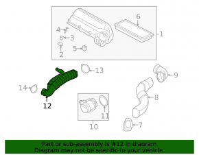 Воздуховод на турбину Mini Cooper Paceman R61 13-16 1.6T