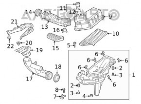 Нижня кришка корпусу повітряного фільтру Honda Insight 19-22