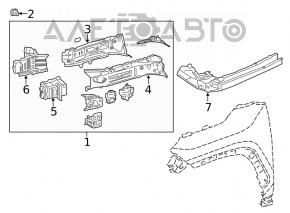 Четверть передняя правая Toyota Rav4 19-25 USA built
