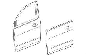 Дверь голая передняя левая Acura MDX 07-13