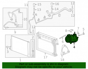 Компрессор кондиционера Chevrolet Malibu 16-23 1.5T