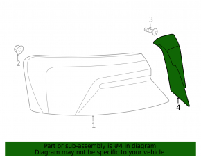 Накладка фонаря внешнего правая Audi A5 F5 20-25 5D
