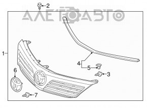 Решетка радиатора grill со значком Toyota Camry v50 12-14 hybrid usa LE XLE, песок
