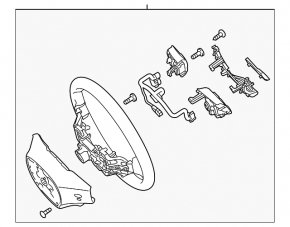 Кермо голе Hyundai Tucson 19-21 гума чорна