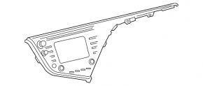 Монитор, дисплей Toyota Camry v70 18-19 полез хром
