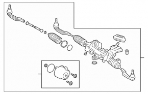 Рейка рулевая Mercedes A-class V177 19-22 электро