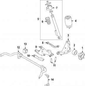 Пневмоподушка задняя левая Land Rover Range Rover 18-21 рест, 5.0
