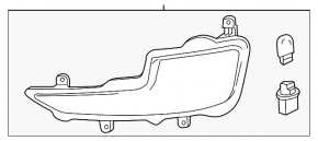 Поворотник правый Chevrolet Volt 11-15 песок