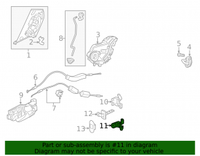 Петля двери нижняя задняя правая Honda HR-V 16-22