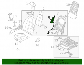 Подушка безопасности airbag переднего правого сиденья Kia K5 21-24 под механическое сиденье, без поясничной опоры