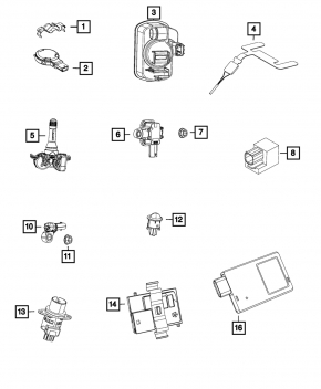 Датчик слепых зон блок BSM Jeep Renegade 15-22
