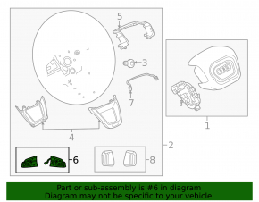 Кнопки управления на руле Audi Q3 83A 19-25
