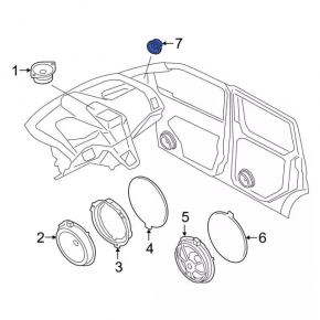 Пищалка накладки стойки передней левой Ford Ecosport 18-22