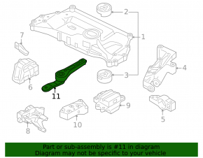 Подушка двигателя задняя VW Beetle 12-19 1.8T, 2.0T