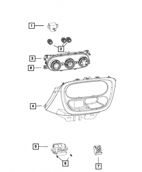 Управление климат-контролем Fiat 500L 14-17 dual zone, auto