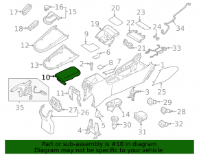 Подлокотник Kia Forte 19-21 кожа черная, выдвижной