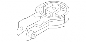 Подушка двигуна задня Mazda CX-3 16-21 AWD, 2.0