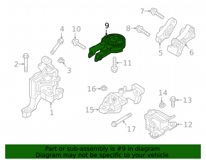 Подушка двигуна задня Mazda CX-3 16-21 AWD, 2.0